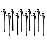 EXPLOMOS Tent Stakes, Heavy-Duty Steel Solid Tent Stakes Pegs for Outdoors Mountain-Climbing/Camping...