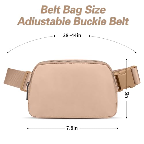 Image of JSJ Mini Fanny Pack for Women & Men,Valentines Day Gifts for Girls Teens Kids Daughter Sister Her,Trendy Stuff Crossbody Bags Cute Everywhere Belt Bags. (Light Brown)