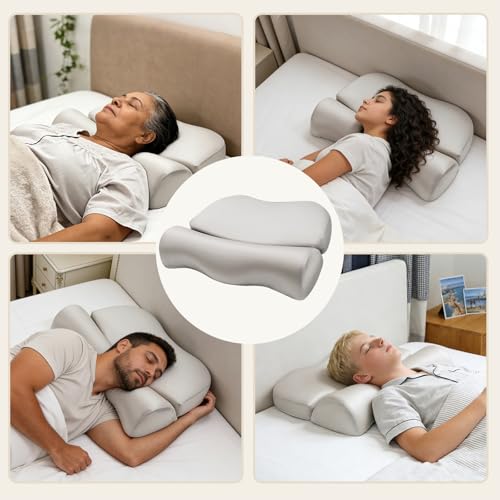 Oreiller pour dormir sur le dos en mousse à mémoire de forme thermorégulatrice confortable - 7