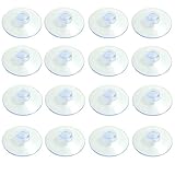 BronaGrand 20 Pack Clear Plastic Suction Cup Sucker Pads Without Hooks 40 mm