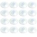 BronaGrand 20 Pack Clear Plastic Suction Cup Sucker Pads Without Hooks 40 mm
