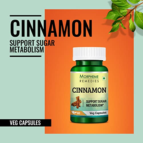 Image of Morpheme Cinnamon 500mg Extract 60 Veg Caps - 3 Bottles