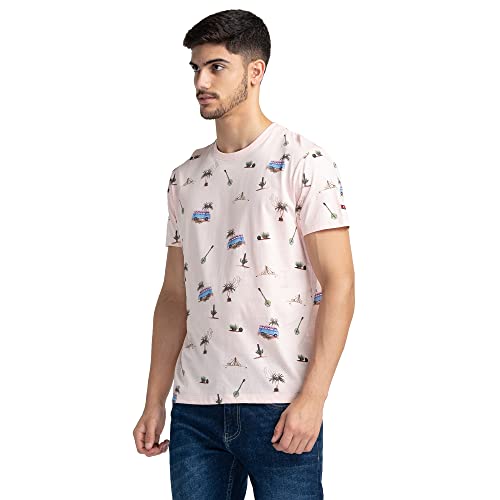 Image of Being Human Cactus Green Regular Fit Round Neck Men's T-Shirt Clothing