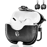 AirPods Pro ケース レザー 第1世代/ 第2世代 /第3世代 イタリアンレザー 対応 AirPods Pro 1/2(2023/2022/2019) 高級本革 ケース PUレザー 全面保護 フロントLEDライトが隠れない ワイヤレス充電に対応 衝撃吸 防水防塵 軽量小型 紛失防止 カラビナ付きカバー