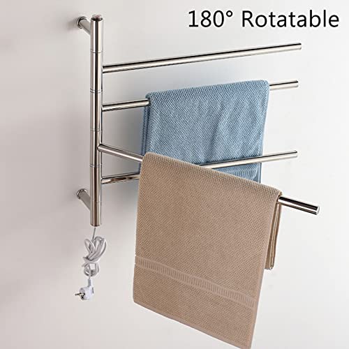 Toalleros eléctricos calefactables de pared con conexión por cable versátil 5