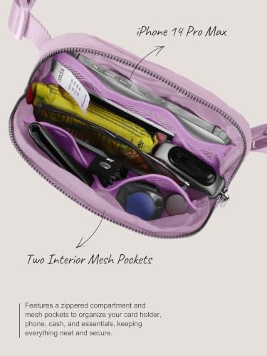 Image of ODODOS Unisex Mini Belt Bag with Adjustable Strap Small Fanny Pack for Workout Running Traveling Hiking, Lavender