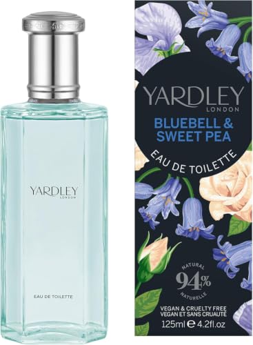 Yardley London Bluebell and Sweet Pea Eau de Toilette Floral Womens Perfume with Notes of Bergamot and Lemon Vibrant Bluebell Perfume for Women 125ml