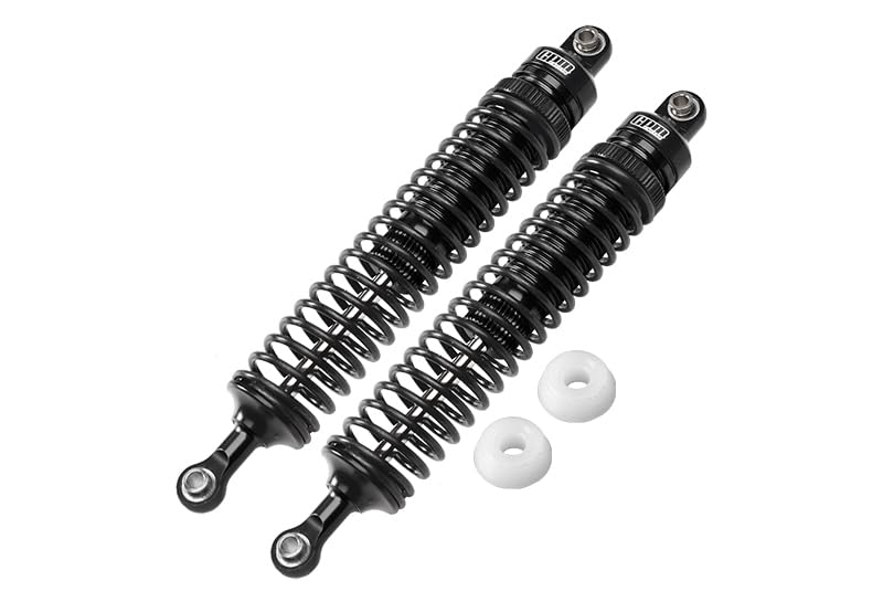 GPM Upgrades Aluminum 6061-T6 Rear Adjustable Spring Dampers for 1/10 4Wd Hammer Rey U4 Rock Racer?LOS03030? RC Car (Black)