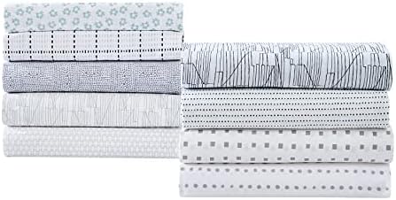 Miniatura 9 de City Scene - Sábanas tamaño King, ropa de cama de percal de algodón, decoración del hogar crujiente y refrescante (carbón de radio, King)