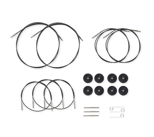 Image of Knit Picks Clark Wood Interchangeable Knitting Needles Set with Case | 9 sizes of 4.75 inch long knitting needles, sizes 4-11, includes cables, stitch markers, and endcaps.