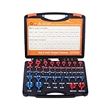 44 Teiliges Gewindeprüfer Set Für Schrauben Und Muttern Gewindelehre SAE Und Metrisch Abnehmbare Gewindemessgeräte Für Enge Bereiche Mit Aufbewahrungsbox Und Größenübersicht Werkstatt Und Reparatur