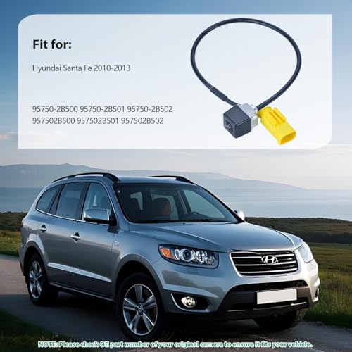 Image of 95750-2B501 Backup Rear Camera Replacement for Hyundai Santa Fe 2010-2013, OE Camera Replaces 95750-2B500, 95750-2B502, 957502B500, 957502B501, 957502B502 by GreenYi