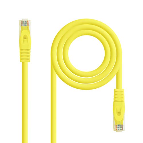 Cable de red RJ45 LSZH CAT.6A UTP 25 cm amarillo miniatura 1