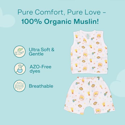 Image of A toddler thing Unisex Sleeveless vest (Jabla) and shorts