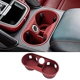 Cup Holder Coasters for Cayenne Accessories, Silicone Non-Slip Car Cup Holder Insert for Porsche 2011-2017 Cayenne Car Accessories (for Cayenne 2011-2017 Red)