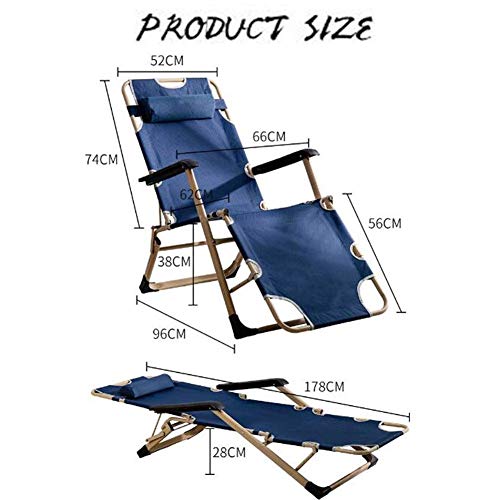Fauteuil inclinable durable à gravité zéro pliable et robuste - 4
