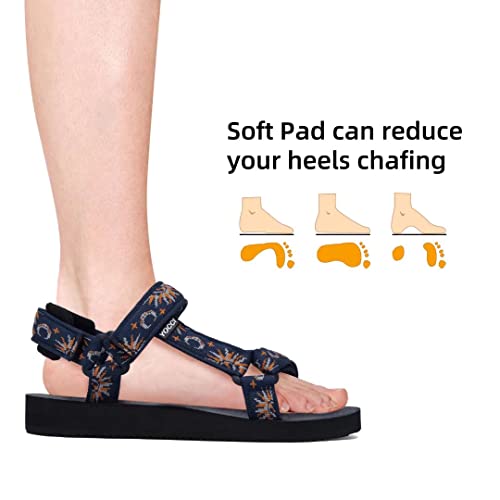 Yocci Women's Original Sport Sandals Hiking Sandals With Arch Support Yoga Mat Insole Light Weight Outdoor Water Shoes,Whlx001-Sunflower-41 #TOP6