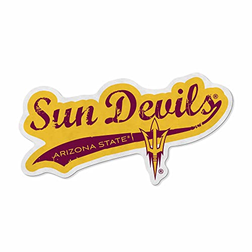 Rico Industries NCAA Arizona State Sun Devils - ASU Distressed Shape Cut Pennant - Home and Living Room Décor - Soft Felt EZ to Hang