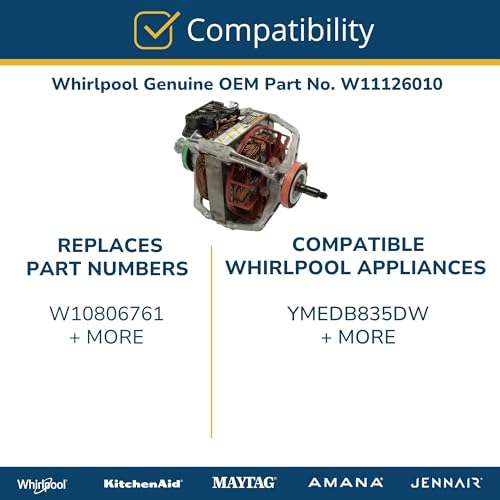 Whirlpool W11126010 Genuine OEM Dryer Drive Motor Replacement Part - Replaces W10806761 by Whirlpool - Image 5