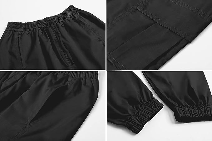 Image of Betusline Crop Tops for Girls, Blue Short Sleeve Crop Tops for Girls and Black Cargo Jogger Pants Outfits, 4-5T = Tag 120