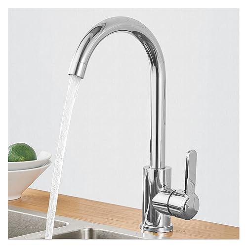 Robinet de vanité de salle de bain moderne mitigeur cuisine inox - 3