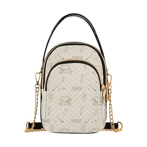 Image of MCHIVER Golf Crossbody Bag for Women Cell Phone Purse Wallet with Removable Chain Shoulder Handbag