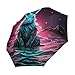 KAAVIYO Cool Blue Bunny Umbrella Windproof Automatic Foldable Umbrells Auto Open Close for Men Women Kids