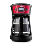 Mr. Coffee 12 Cup Programmable Coffee Maker with Strong Brew Selector, Red