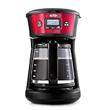 Mr. Coffee 12 Cup Programmable Coffee Maker with Strong Brew Selector, Red