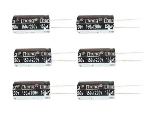 150uF 200V 16X30 +/-20% -40 to +105°C 6 PCS Aluminum Electrolytic Capacitor,150 MFD