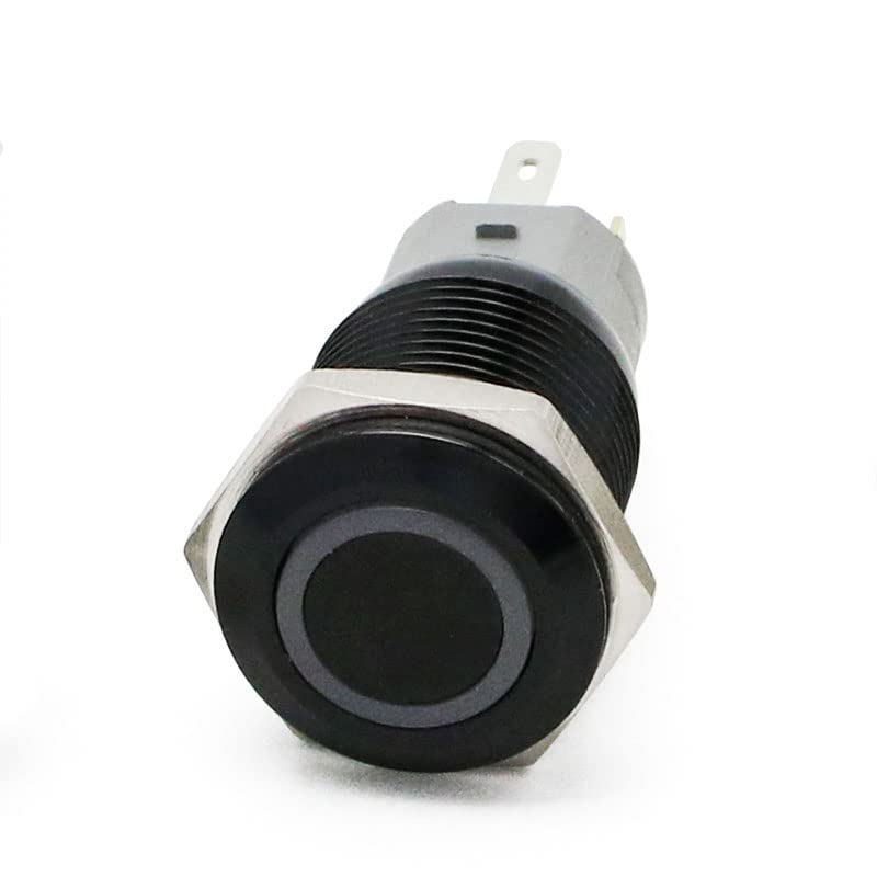12MM LED ILLUMINATED Metal Momentary Push Button Switch Boat Car 1A/12V