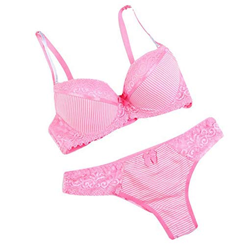 Buy Girl Underwear Bra Set Woman Lingerie Luxury Solid Pink Bra Sets