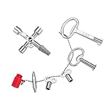 Minimprover 7 in 1 Radiator Key UK & 4 Sets for Meter Box Key, Radiator Bleed Key, Valve Key, Box-Packed