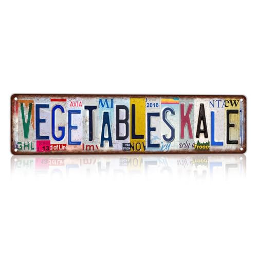 CYZglass Vintage Vegetables Kale Street Sign