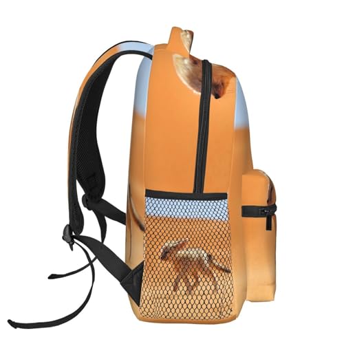 Fennec Fox Desert Backpack Laptop Backpack Sports Travel Shoulder bag Light casual backpack3