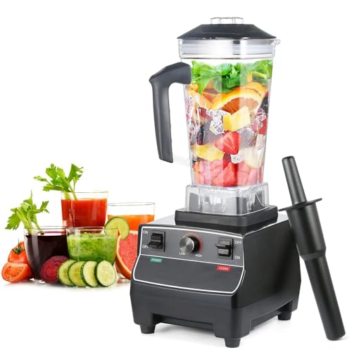 Licuadora profesional de 2 litros, batidora de mostrador comercial para batidos, mezcladora de alimentos de alta velocidad y 1000 W para uso intensivo, ideal para sopas, pescado, hielo picad