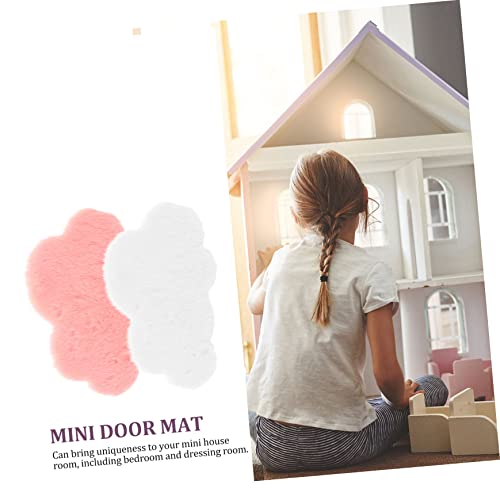 CANIGHT 2 Pçs Tapete De Casa De Boneca Em Miniatura Enfeites De Casa Decoração De Casa Acessórios De