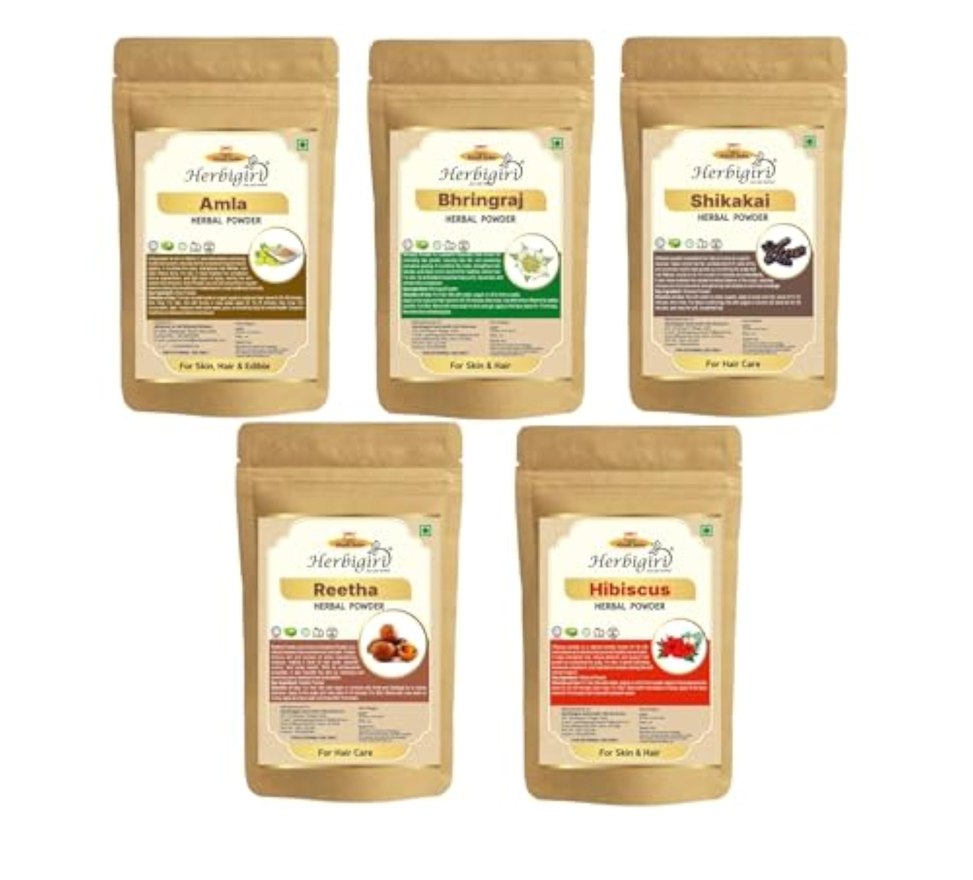 Khadi 5 Powders Combo for Healthy Scalp & Hair Care