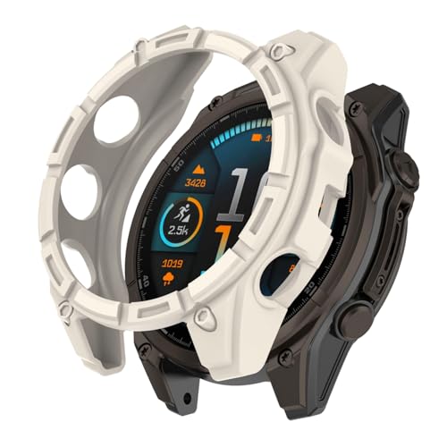 �K�[�~��(GARMIN) fenix 8 Sapphire AMOLED 43mm �p �P�[�X�ی�J�o�[�yHUKWIMO�z 3D�S�ʕی� �w��h�~ ���ɋ��� �C�A�[�� �ɔ� �������� ���˒ጸ �X�N���[���v���e�N�^�[(�X�^�[���C�g�J���[)