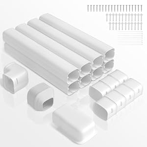 4″11.5 Ft Mini Split Line Set Cover Kit,Decorative Pump Covers, AC Line Cover, for Mini Split Air Conditioner,Central AC,Heat Pump