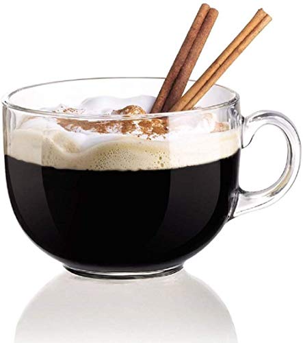 DOMINGO HUB® Crystal Clear Glass Soup Mug 440 ML Set of 1 Glass T...