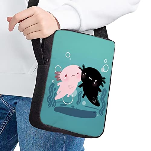 Wellflyhom Axolotl Cute Crossbody Bag For Kids Women Phone Purse Small Messenger Bag Cross Body Pouches For Girls Beach Shoulder Handbag Satchel Travel Storage Pouch Stuff Sack #TOP1