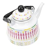 BOUILLOIRE SIFFLANTE POUR CUISINIÈRE - fabriquée en acier inoxydable et en émail, durable et sûre pour une utilisation durable.