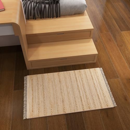 Tapete decorativo de yute Eco Crave 2x3 ft marrón miniatura 6