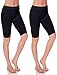 Emmalise Women's Capri 17 in Knee Length Seamless Legging (One Size, Black Black)