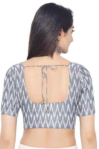 Image of Cotton Pochampally ikat unstitched blouse, Kurthi, long frock fabric material for women (1 meter, 2 meters & 3 meters)