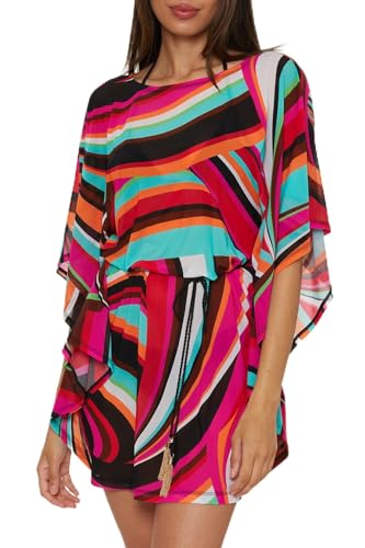 Trina Turk womens Swoop Belted Caftan, Casual, Beach Cover Ups for Women
