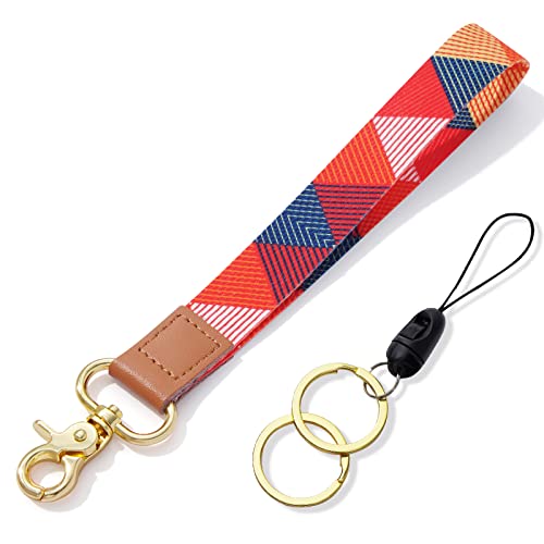 Cton Lanyards For Keys Soft Polyester Keychain Wristlet With Key Rings And Metal Clasp Wrist Lanyard Key Chain With Unique Checkboard Pattern Lanyards For Id Badges, Card, Wallet, Phone, Camera #TOP8