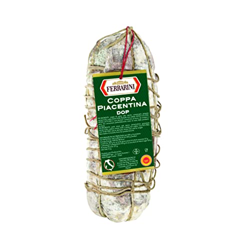 Ferrarini Coppa Piacentina Dop, Embutido Italianos Certificado Dop, Envejecimiento Mínimo 6 Meses, Charcutería Tradicional, Peso Entre 1,8 Kg Y 2 Kg
