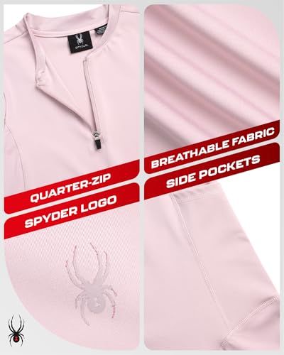 Spyder Womens Athletic Dress - Performance Quarter Zip Sleeveless Golf Pickleball and Tennis Dresses for Women, Size Large, Lilac